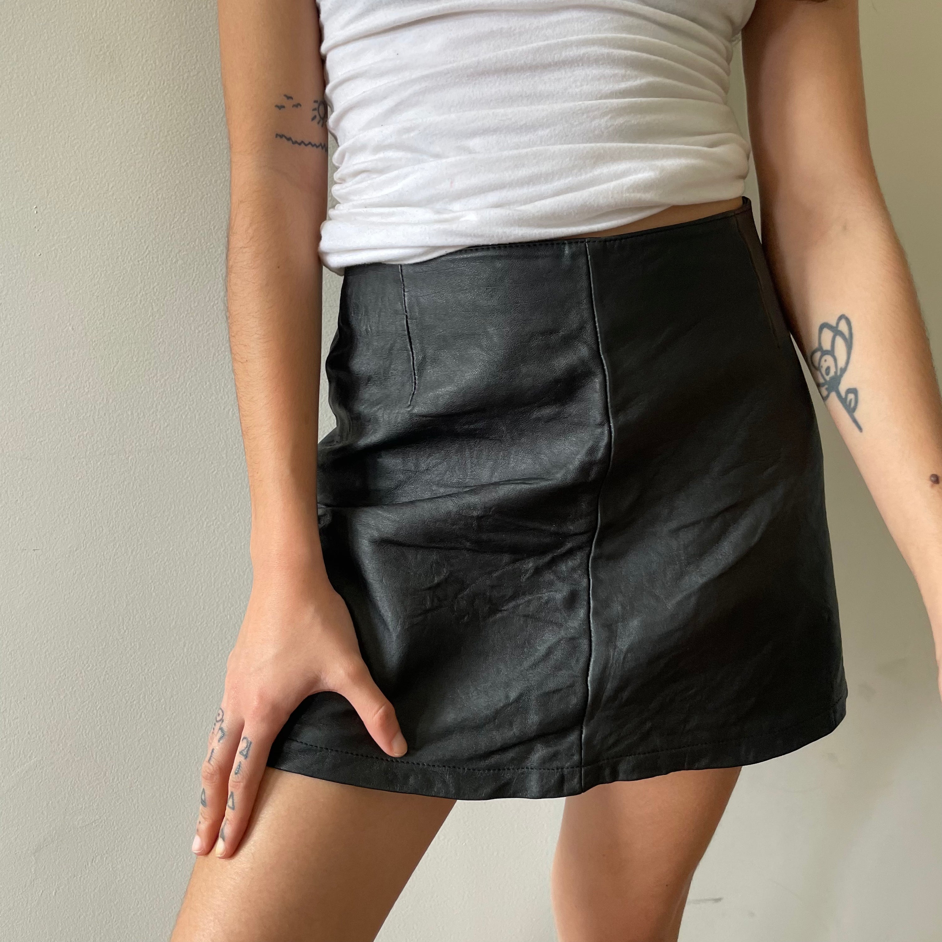 Versus Gianni Versace Leather Skirt