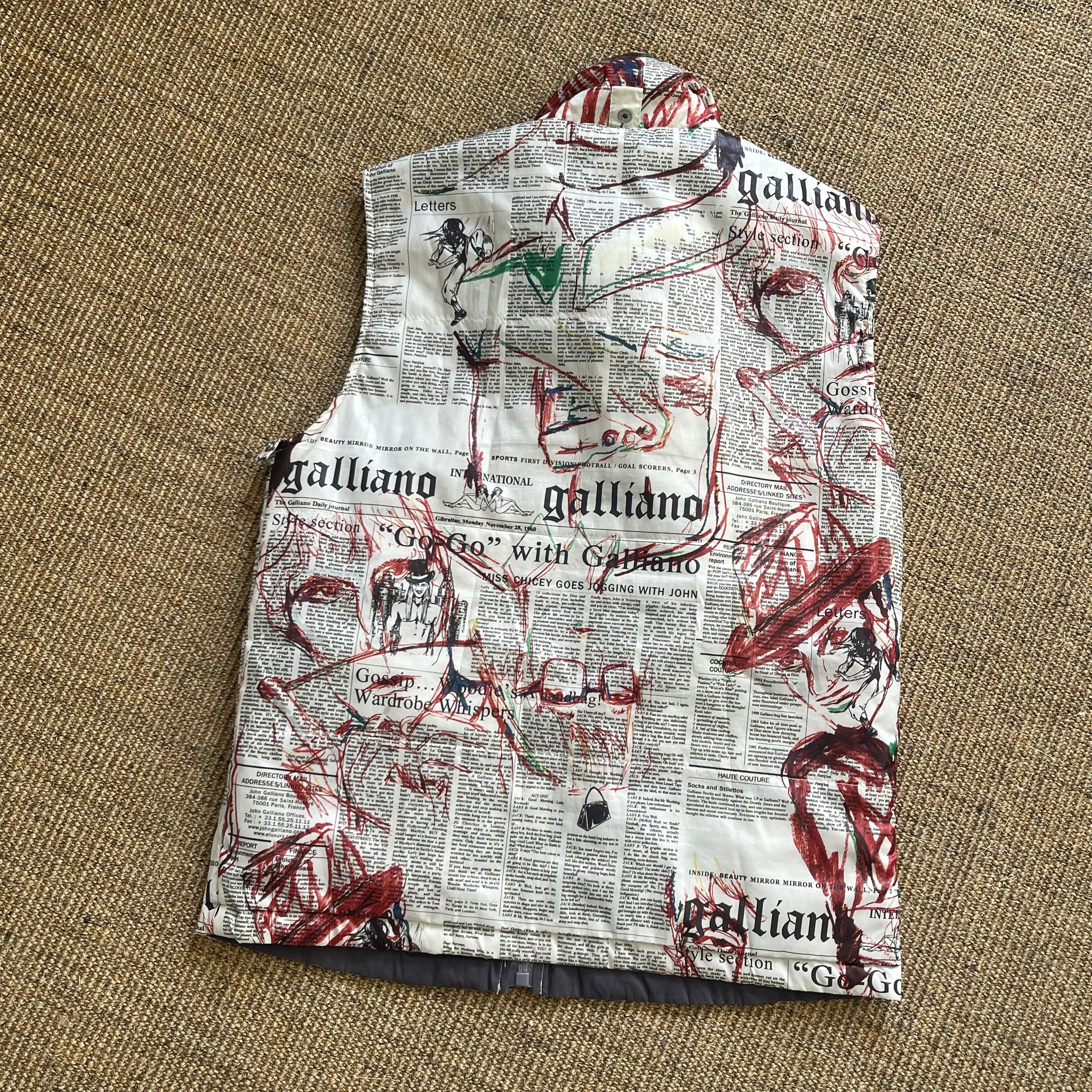 Galliano Newspaper Vest