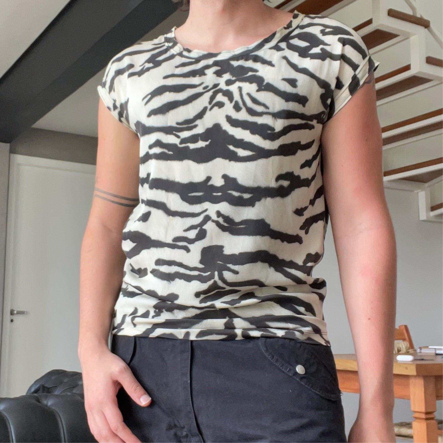Dolce & Gabbana Silk Animal Print T-Shirt