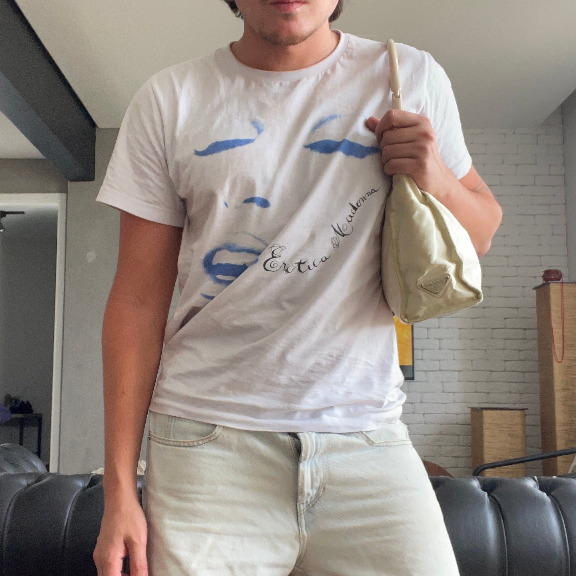 Prada Cream Nylon 90s Bag