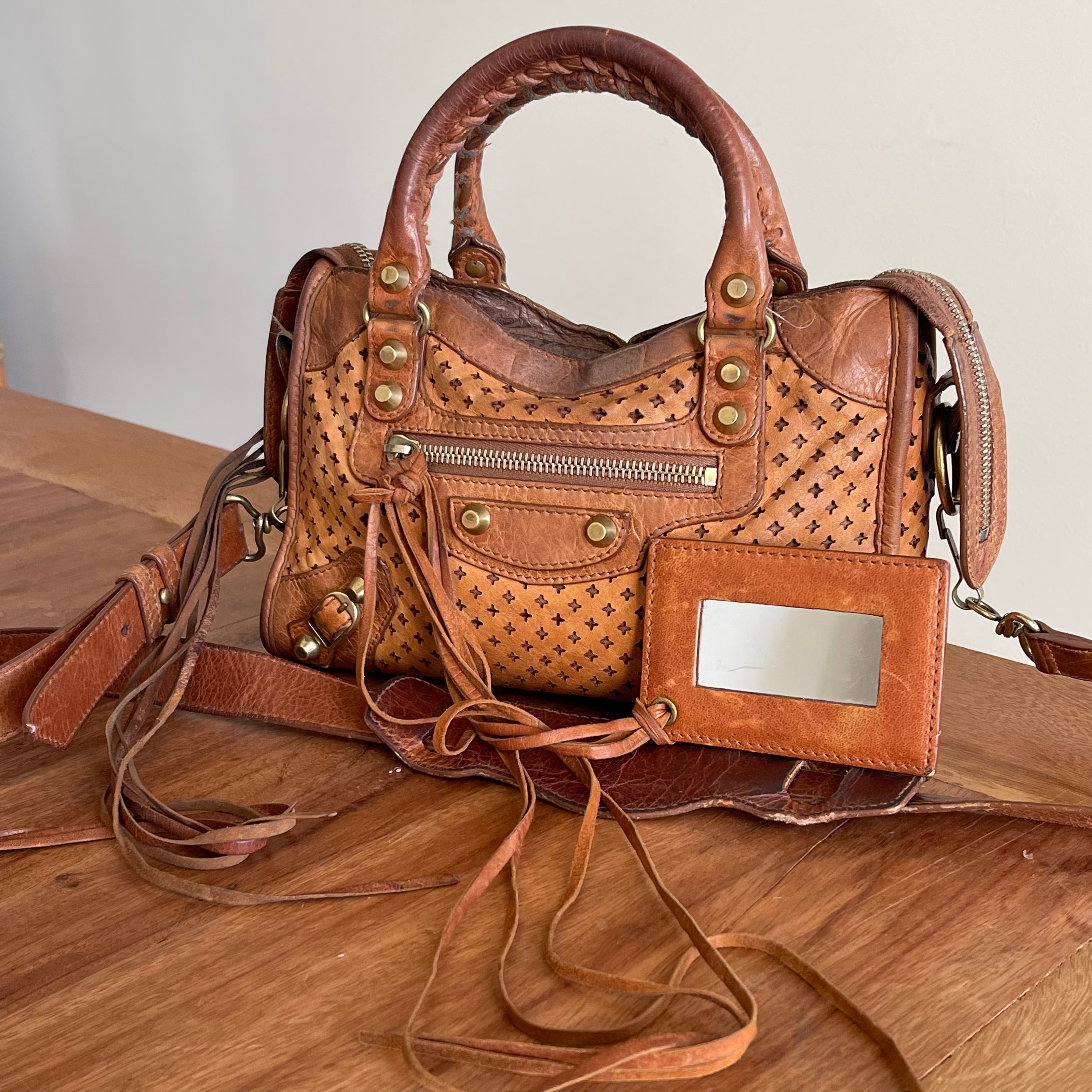 Balenciaga Mini Motorcycle Perforated