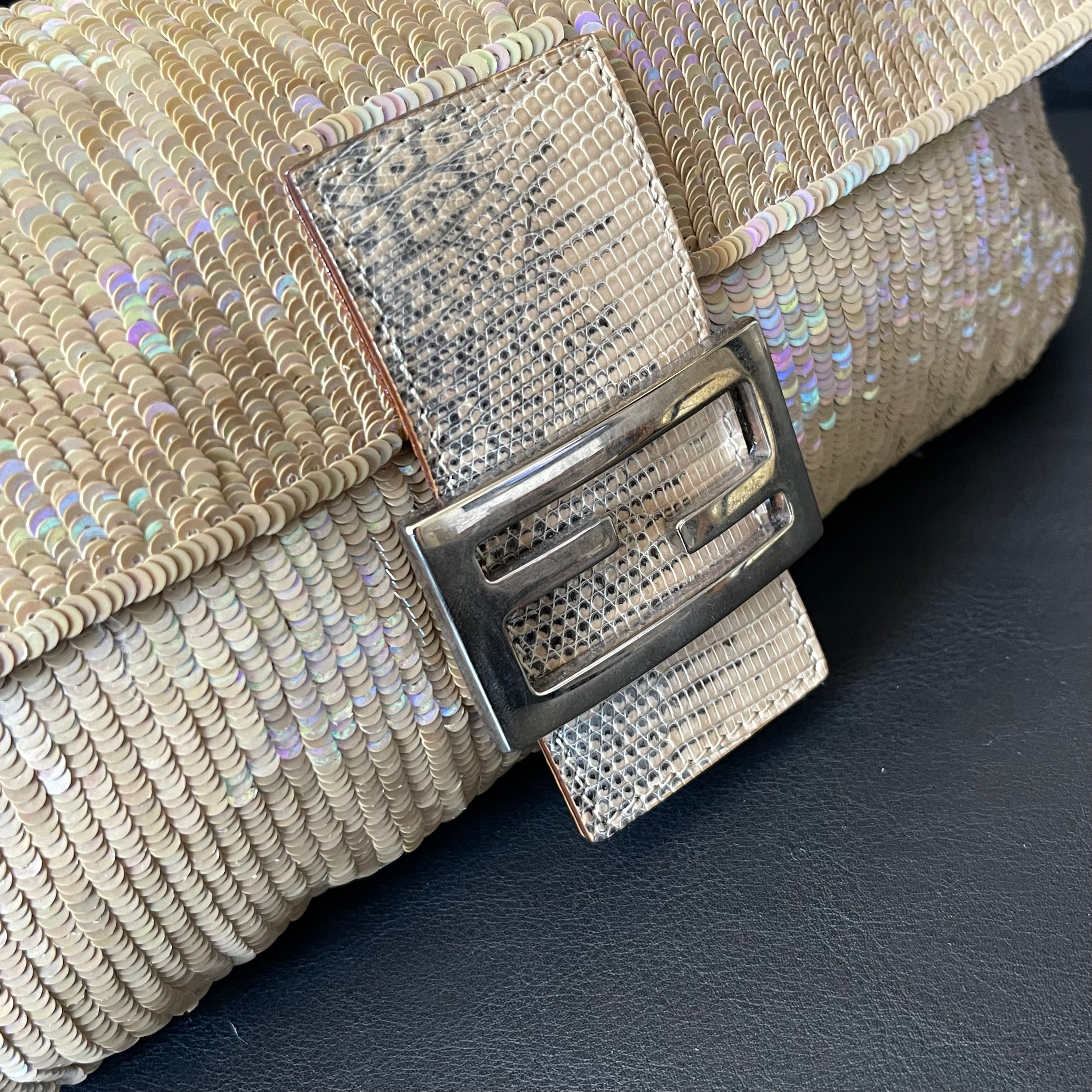 Fendi Baguette Sequin + Lizard