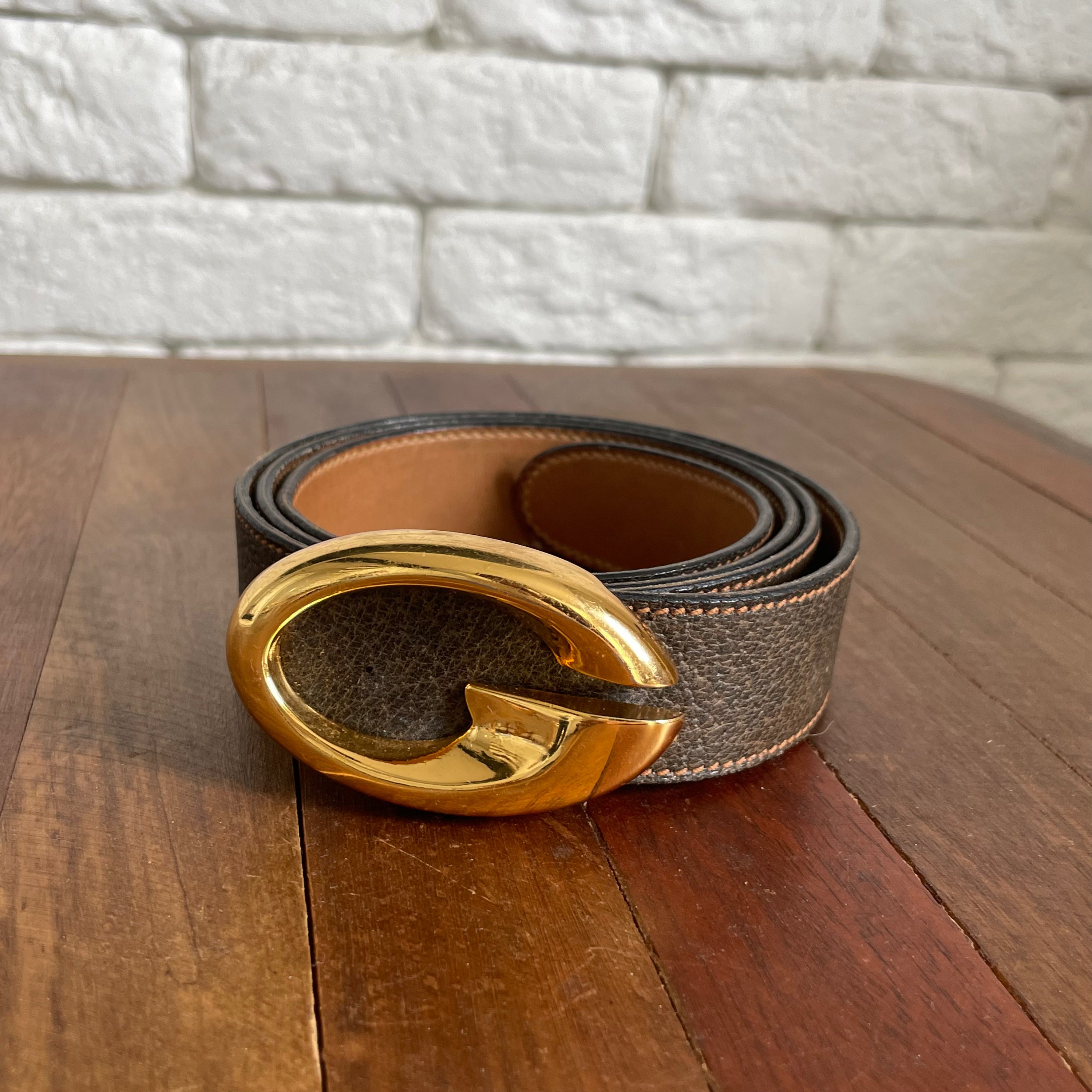 Gucci Leather Belt 70s