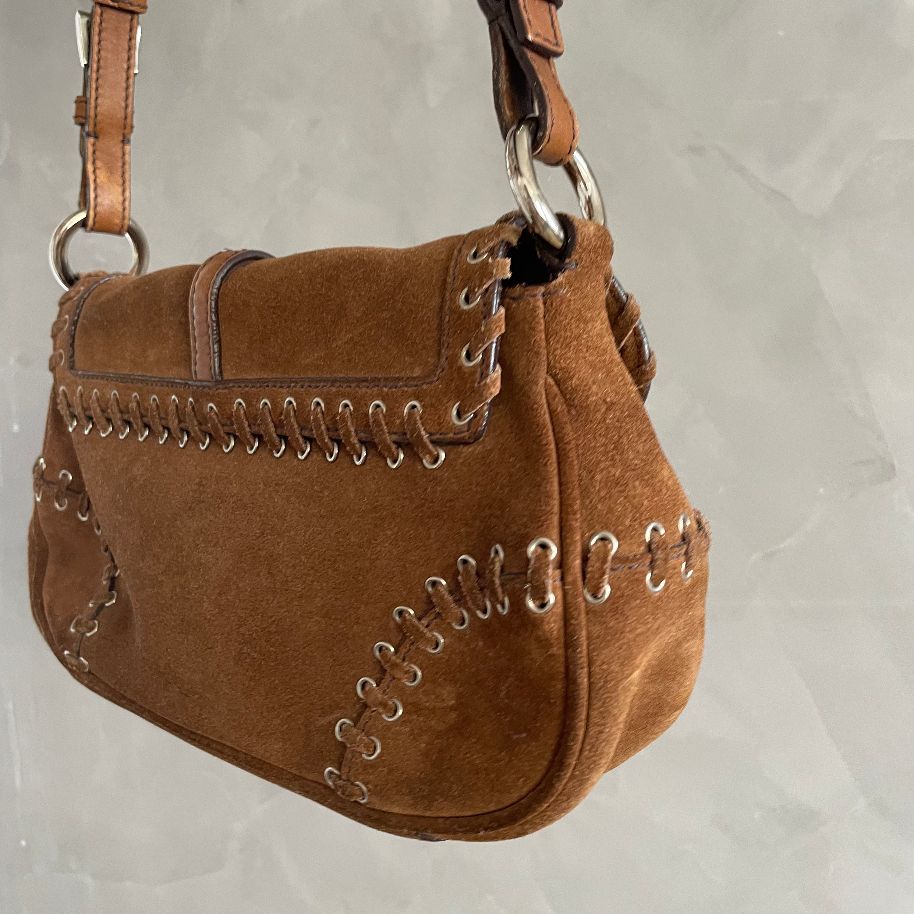 Prada Suede Shoulder Bag