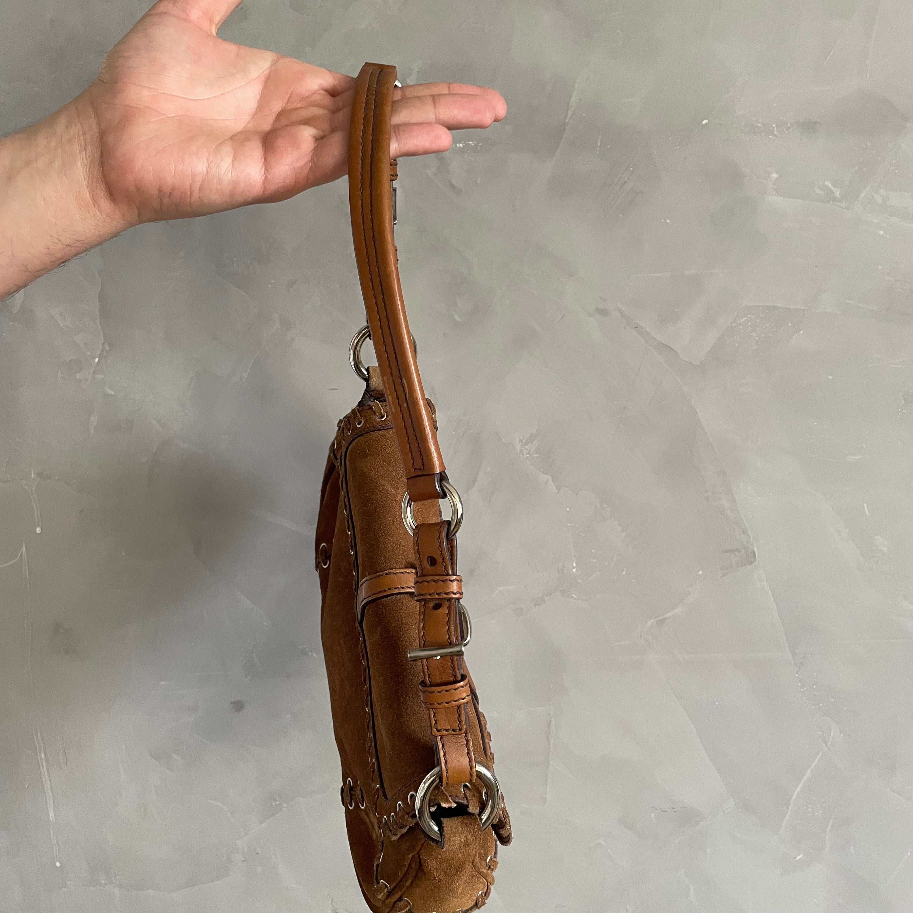 Prada Suede Shoulder Bag