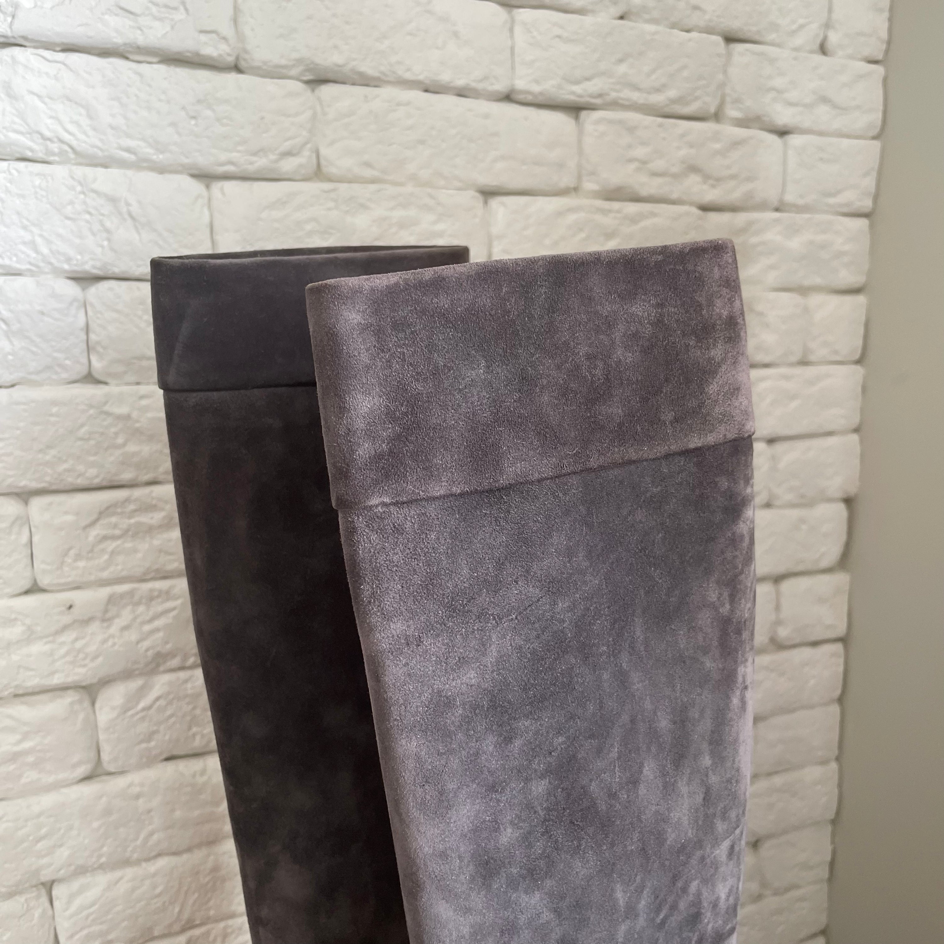 Céline Gray Suede Boots