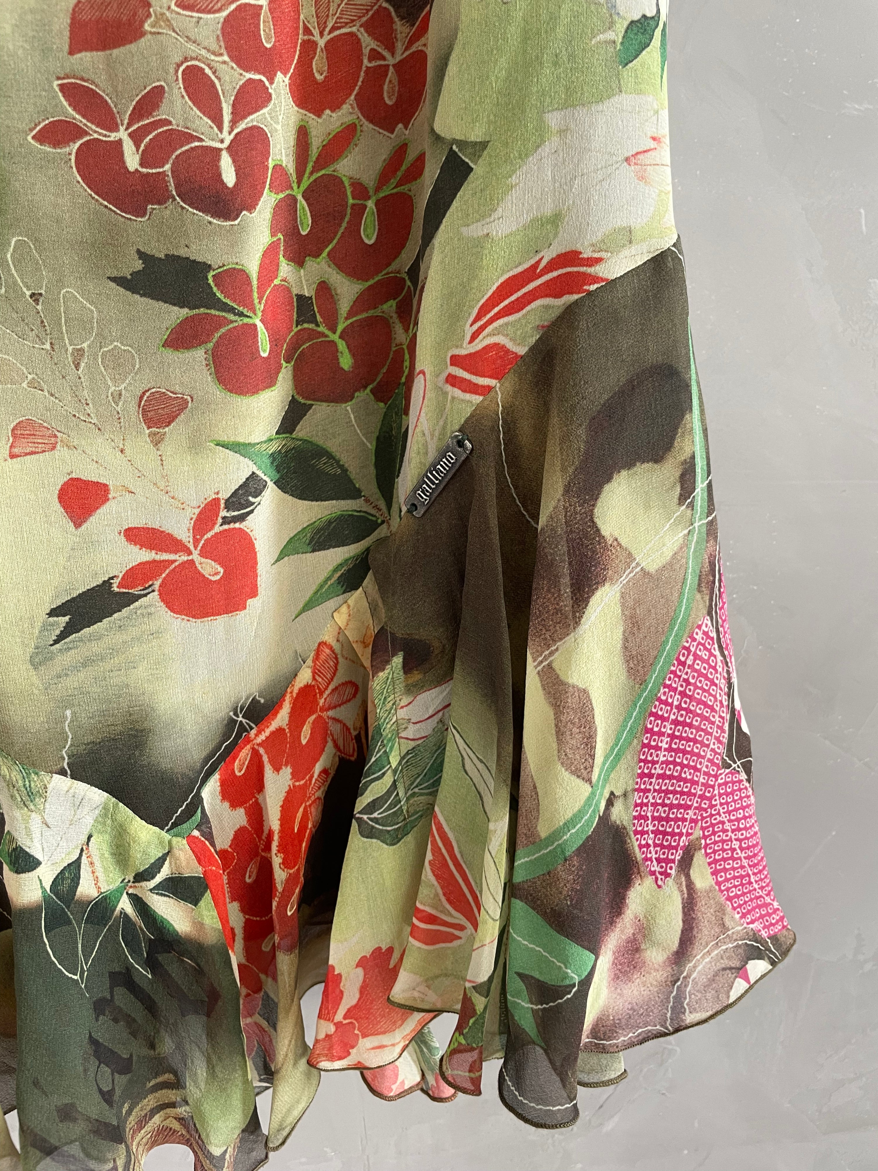 Galliano floral Dress