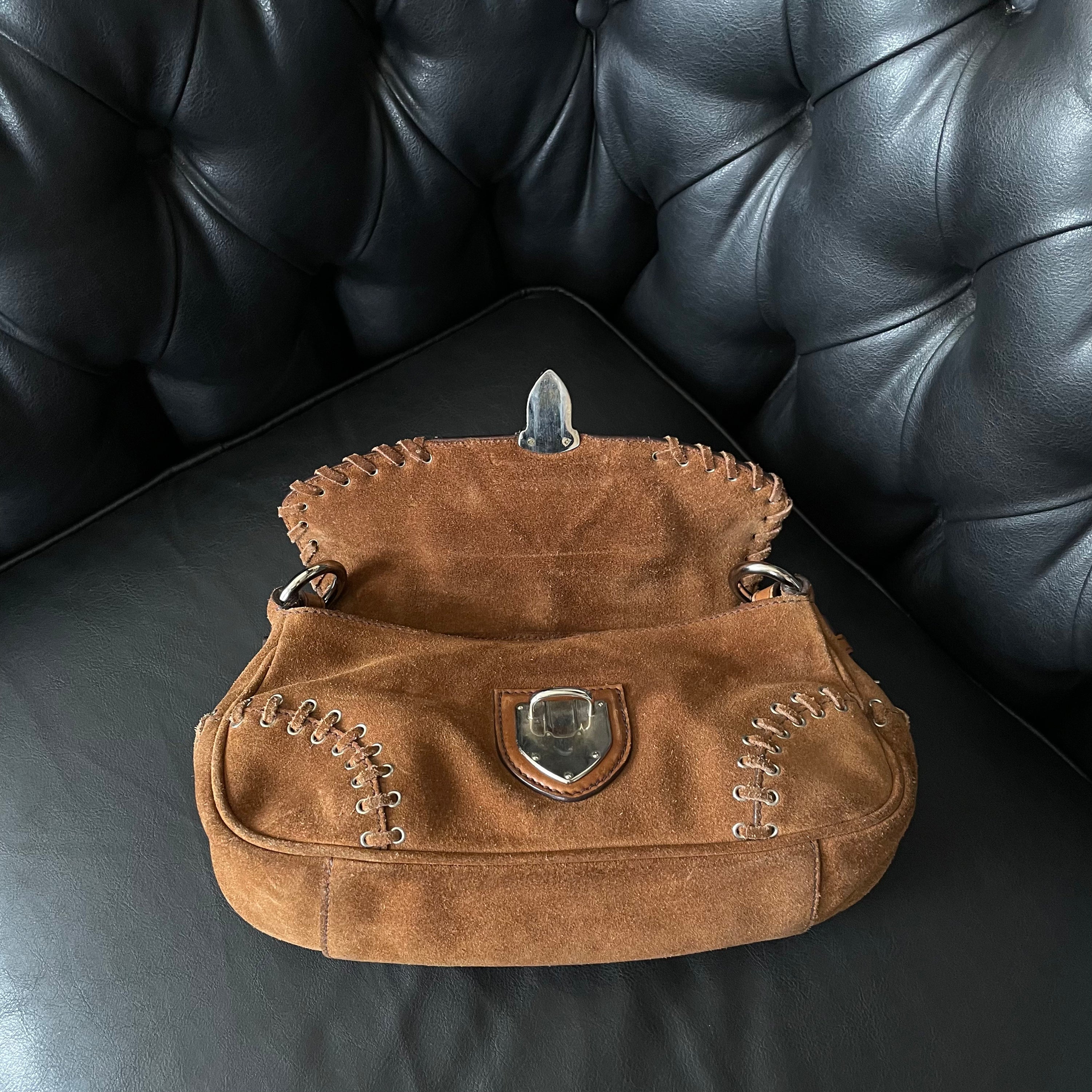 Prada Suede Shoulder Bag
