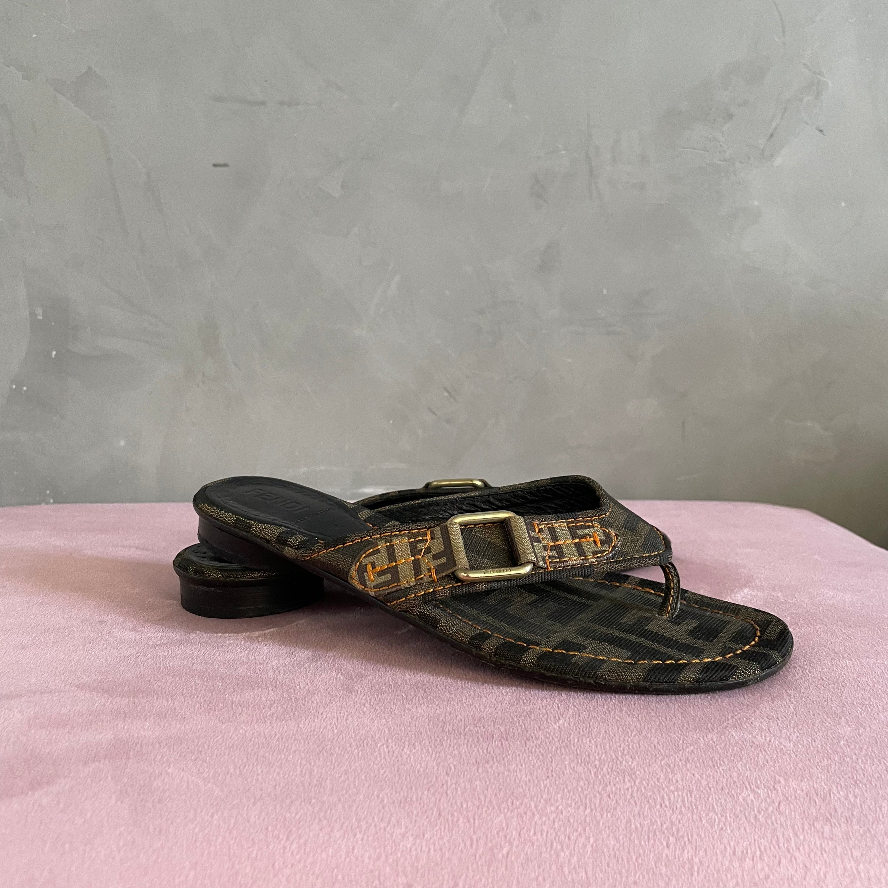 Fendi Vintage Monogram Flats
