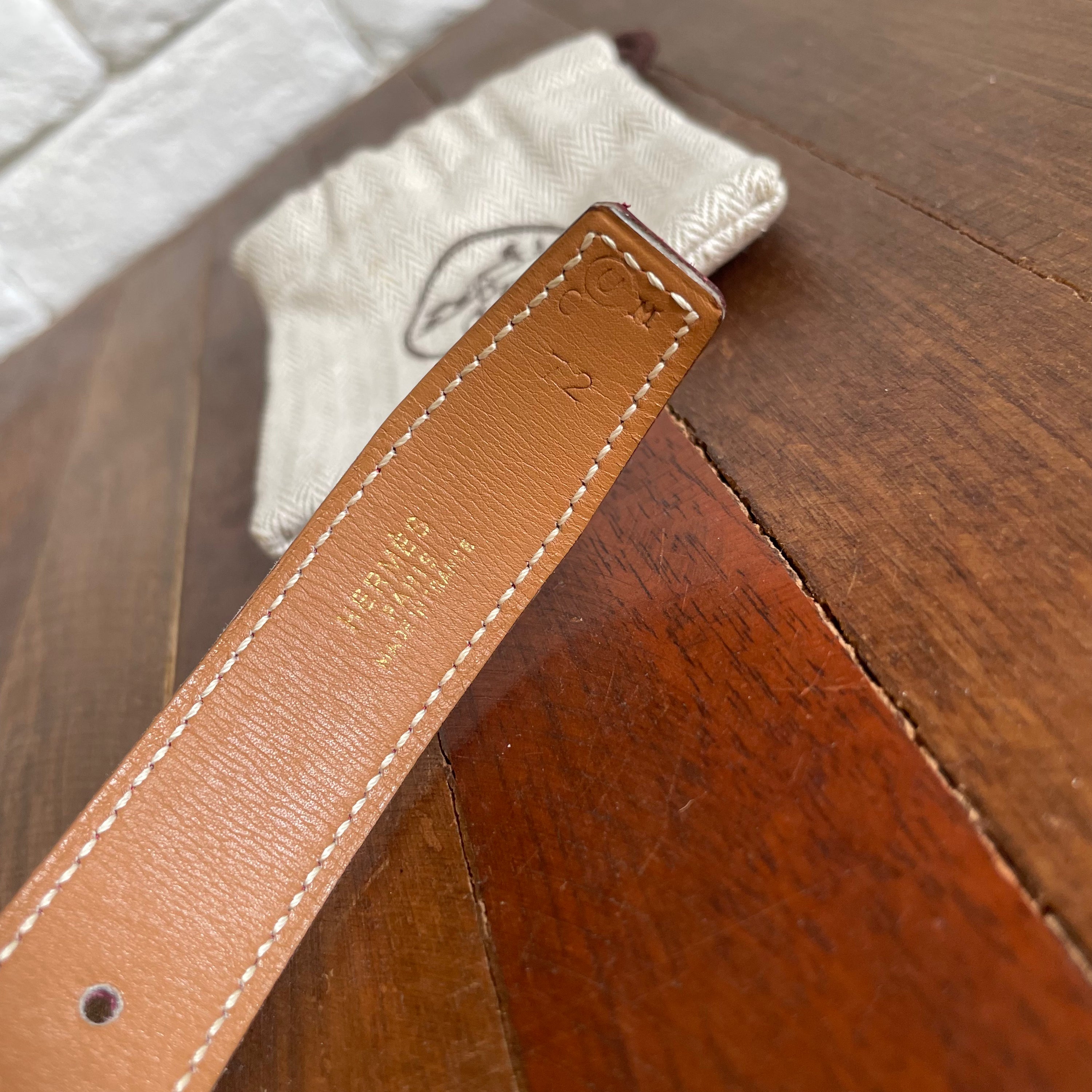 Hermès Red Leather Belt